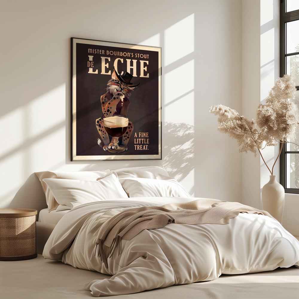 Bourbon De Leche Guinness-stijl kattenkunst | Poster