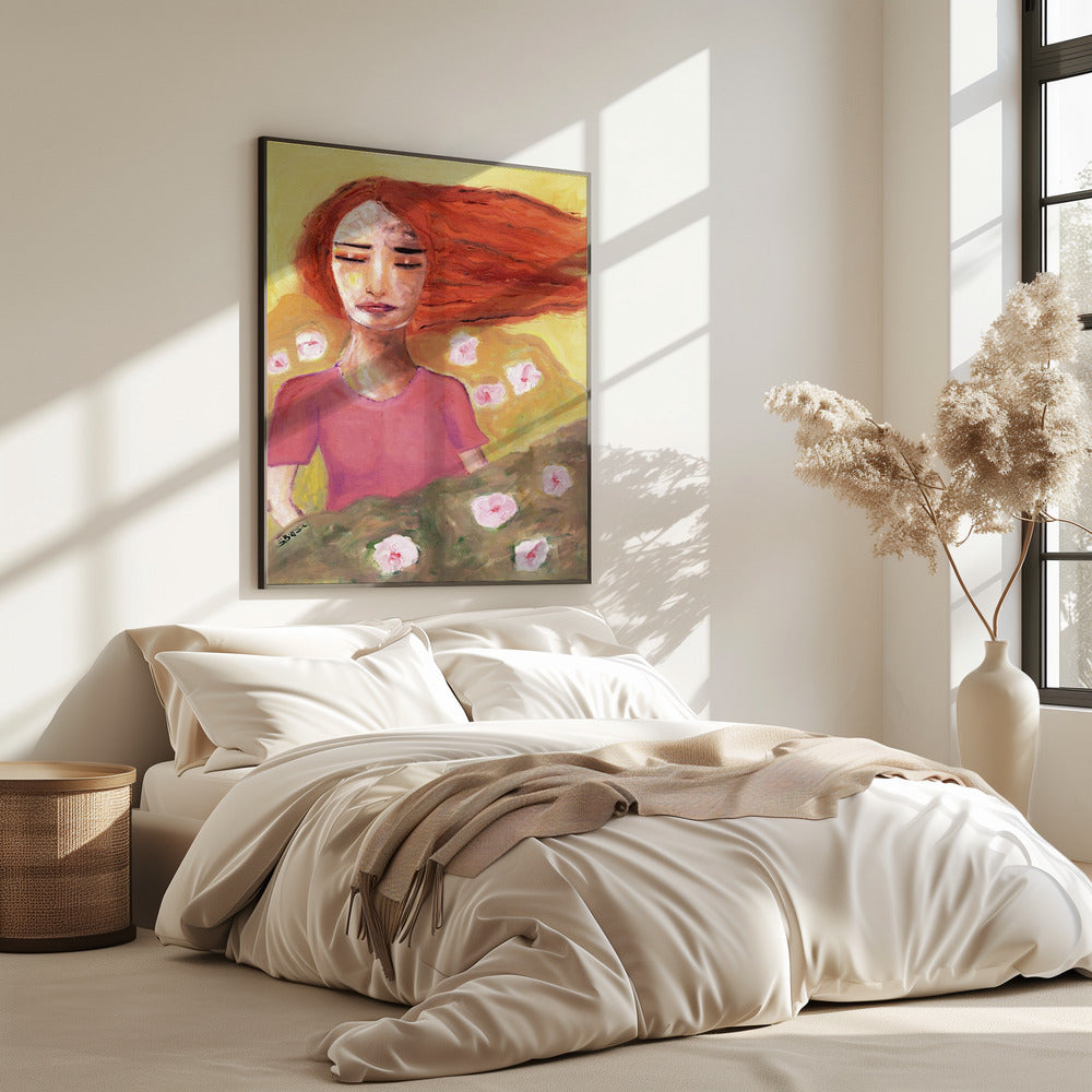 Rood hoofd vrij als de bries | Poster