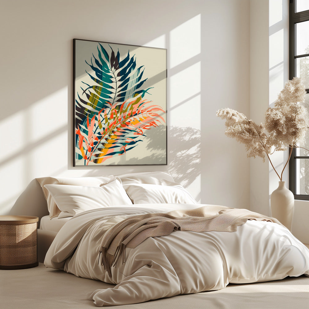 Kleurrijke palmbladeren | Poster