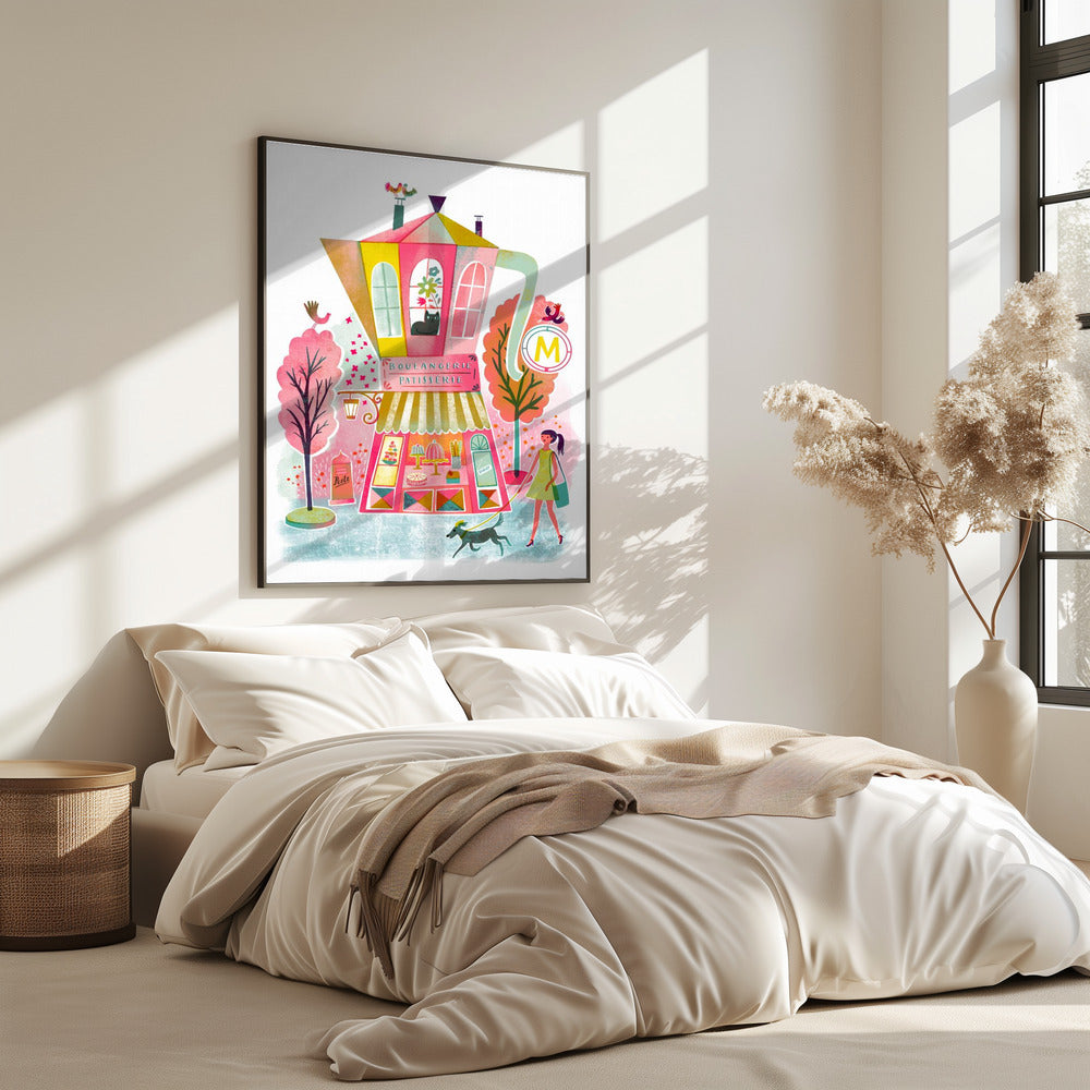 Vintage Franse koffiepatisserie | Poster