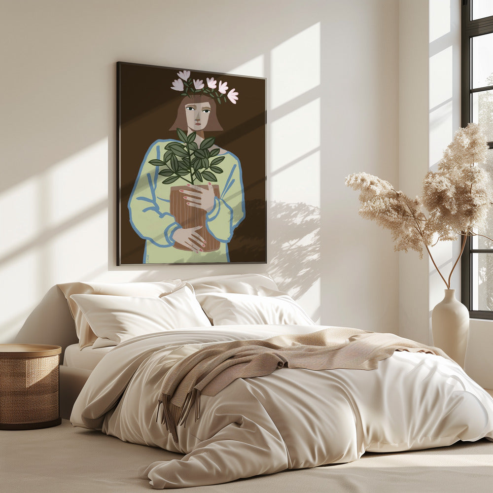 Plantenmoeder bruin | Poster