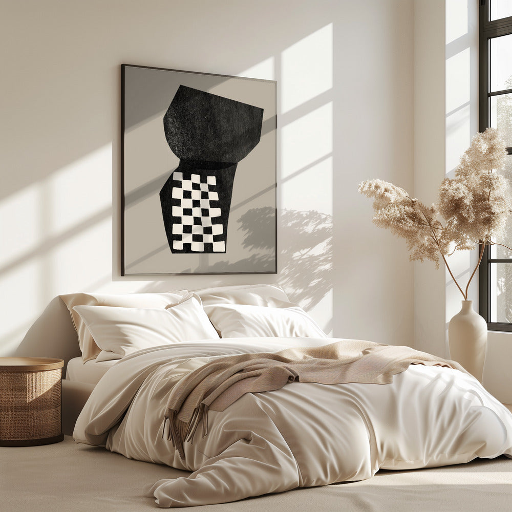 Geruite abstractie | Poster