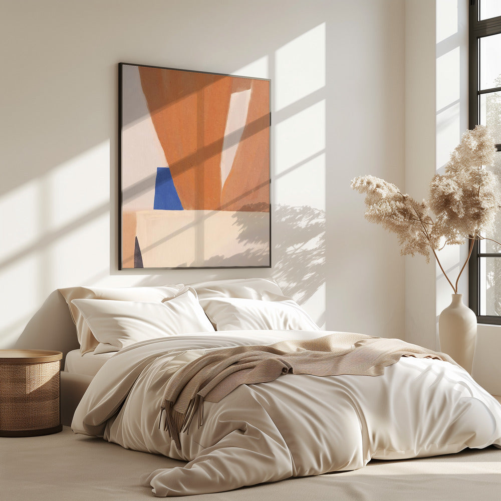 Warme aardtinten en gewaagde geometrische vormen | Poster