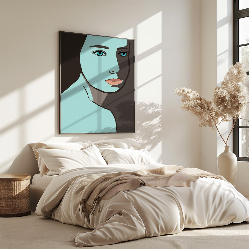 Blauwe vrouw | Poster