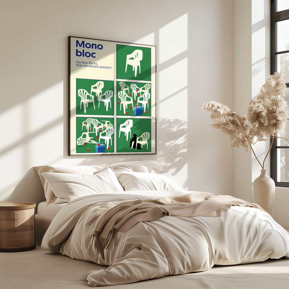 Poster Monobloc Vijf Vierkanten | Poster