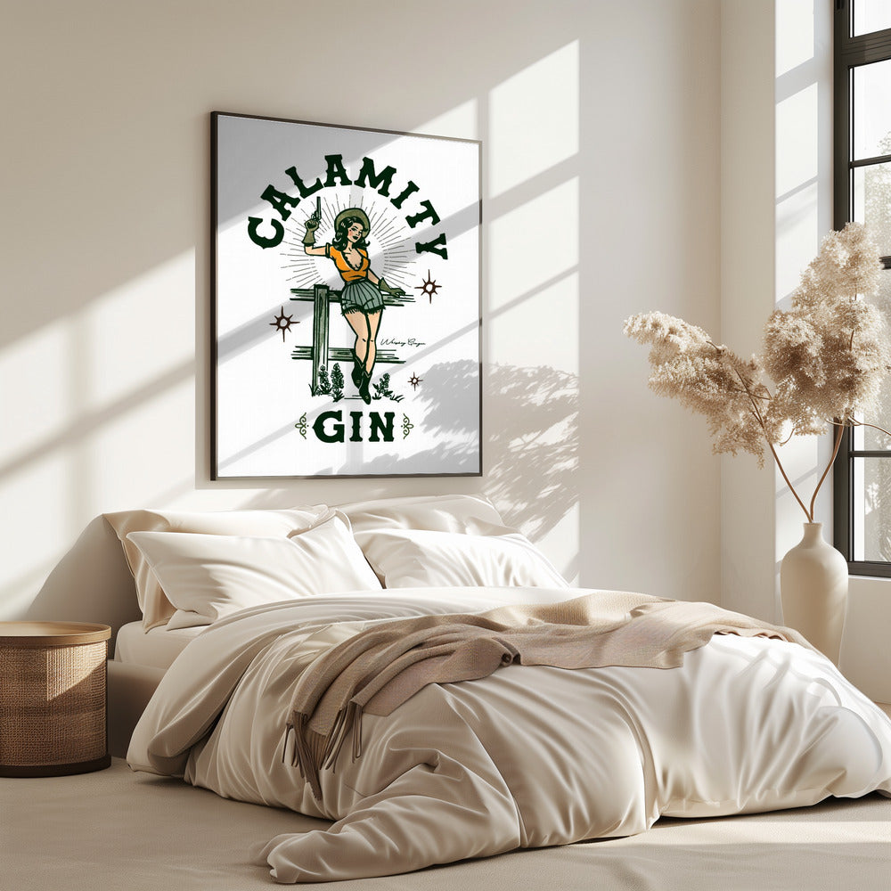 Calamity Gin Grappige Retro Western Cowgirl Kunst | Poster