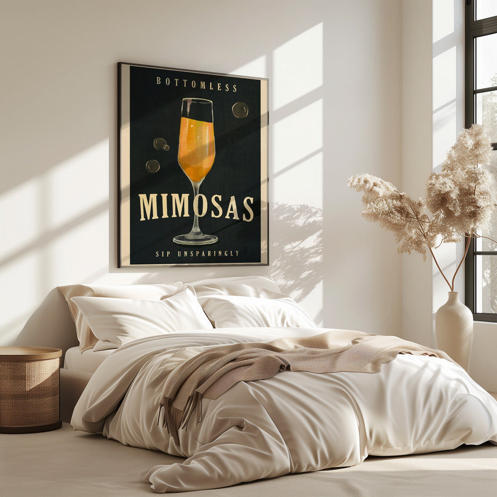 Bottomless Mimosas Art Deco Cocktailbar Kunst | Poster