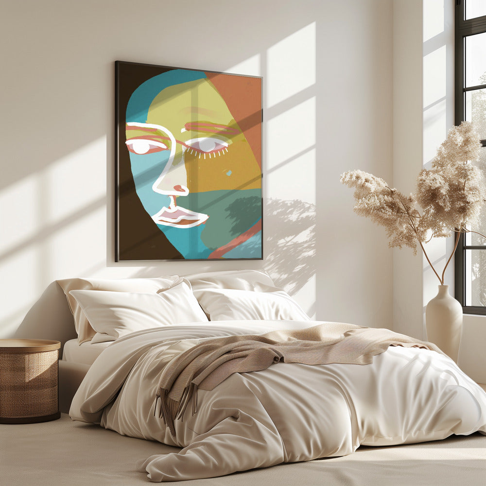Abstract lijngezicht | Poster