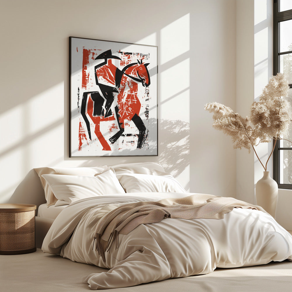 Abstract Horse Rider | Poster