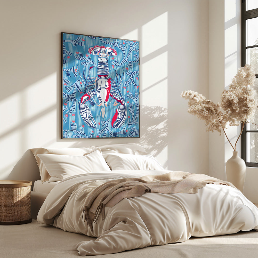 Schaaldierenkern zomerblauw | Poster
