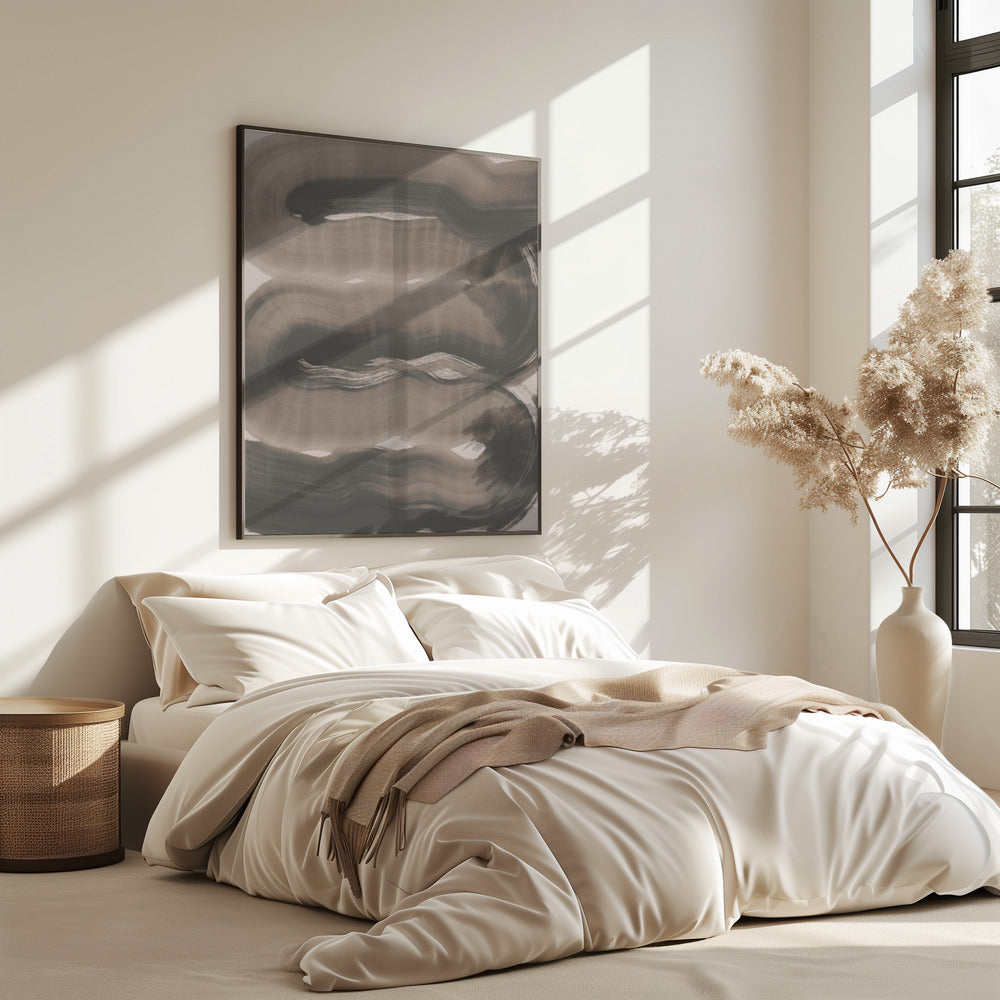 Abstracte penseelstreken 163X | Poster