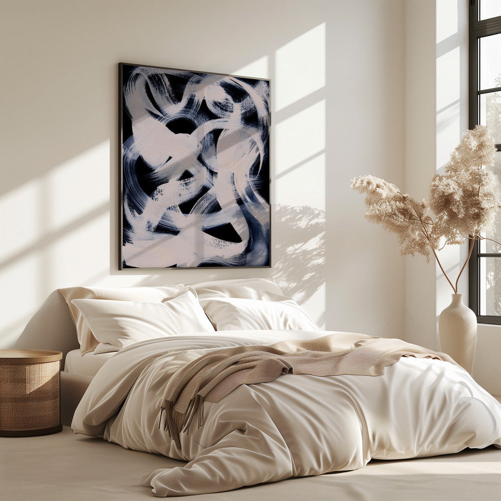 Abstracte penseelstreken 164 | Poster