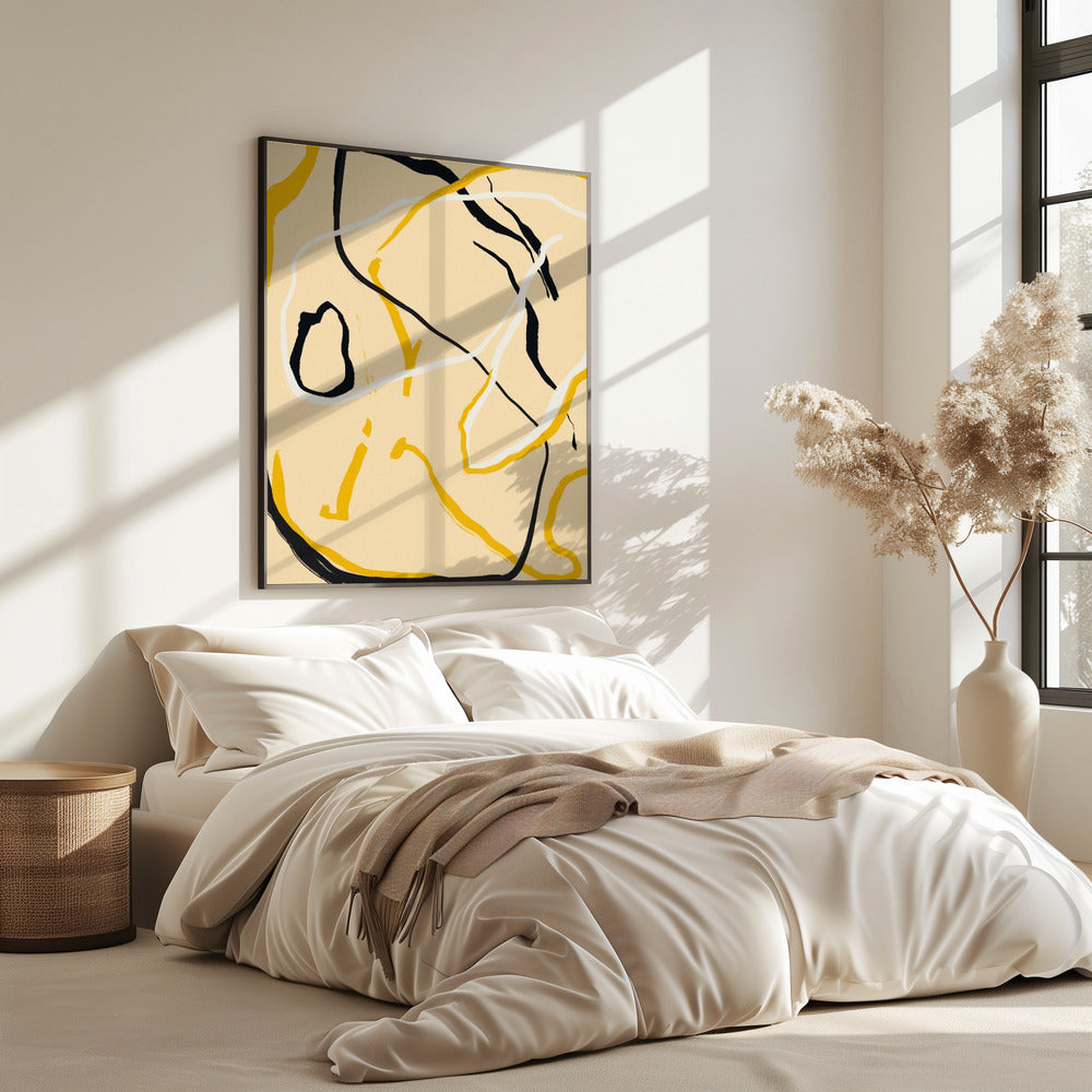 Gouden stroomlijnen | Poster