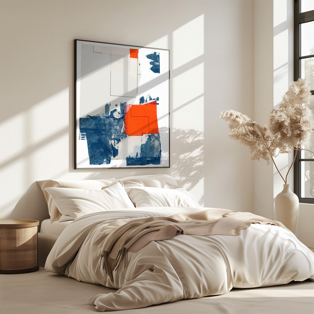 Neutrale abstracte vormen op wit 3 | Poster