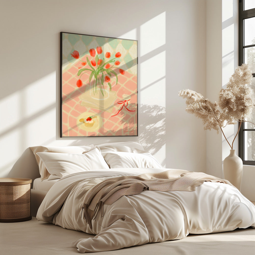 Rode Tulpen Zomerpicknick | Poster