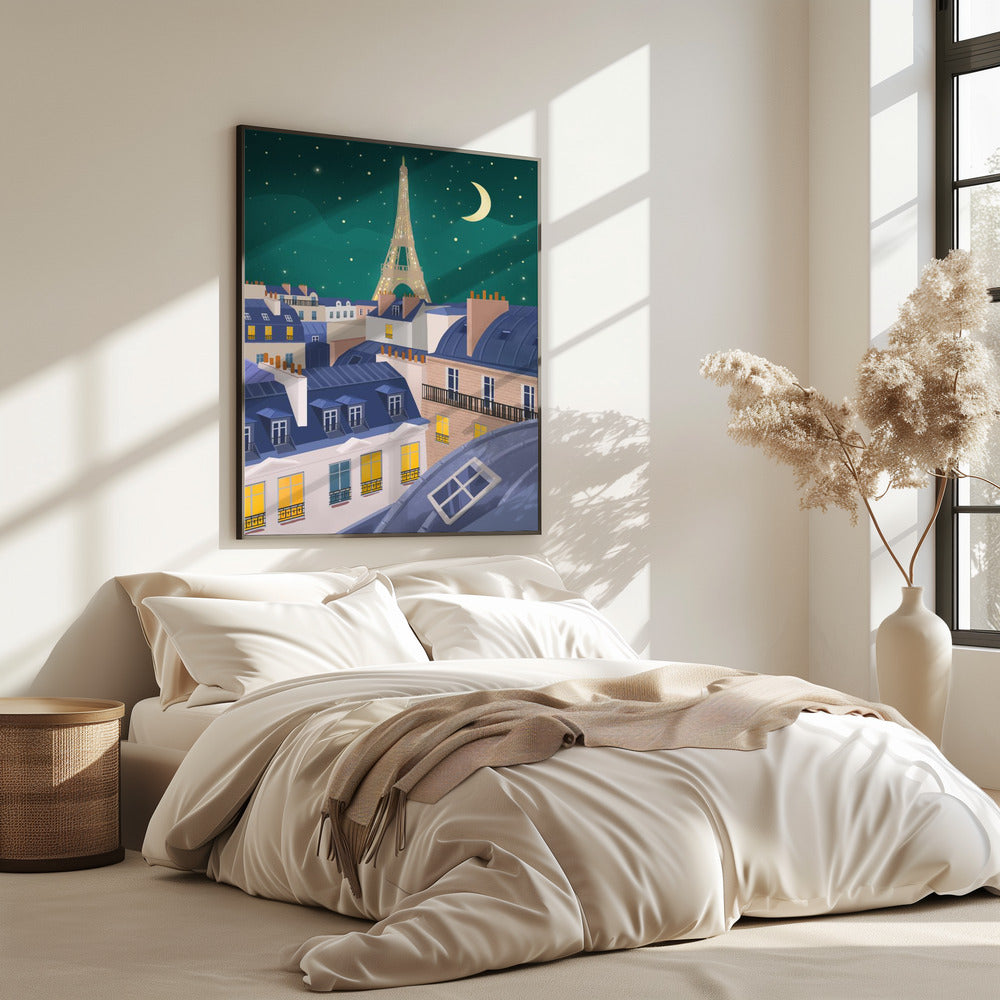 Parijs bij nacht | Poster