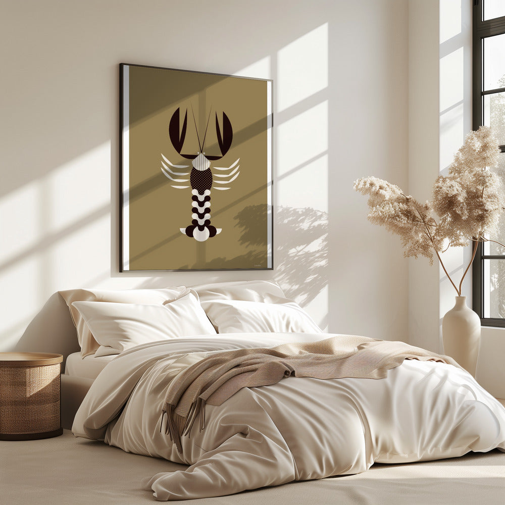 Gouden dieren - Kreeft (goud) | Poster