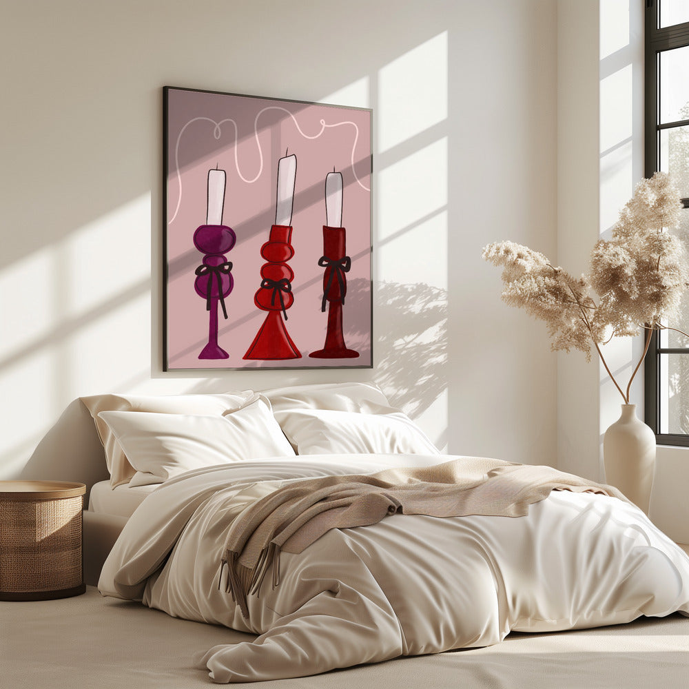 Trio van kaarsen | Poster