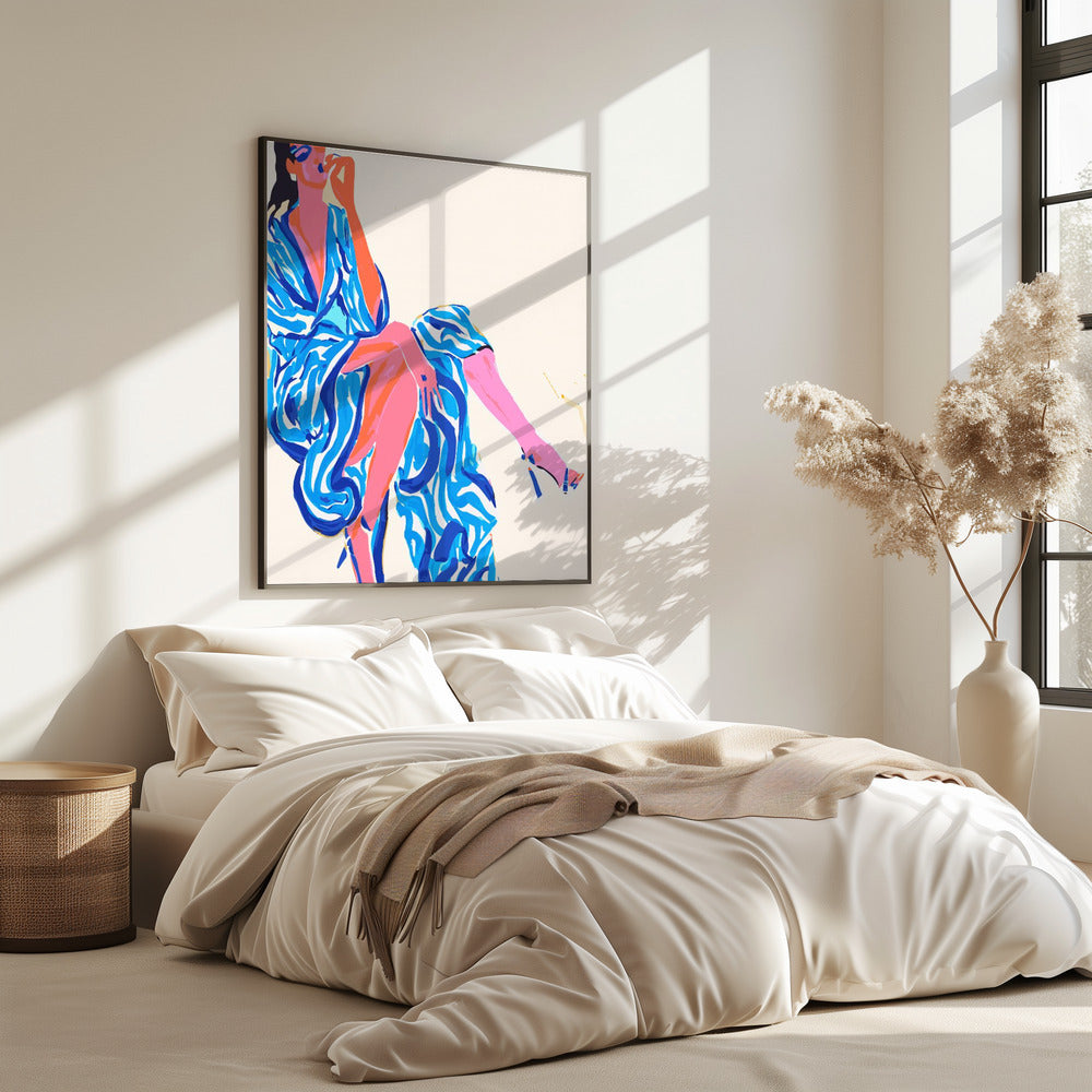 Portret van een vrouw in een gewaad | Poster