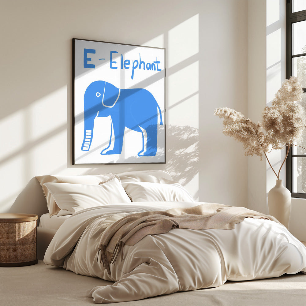 Grote blauwe olifant | Poster