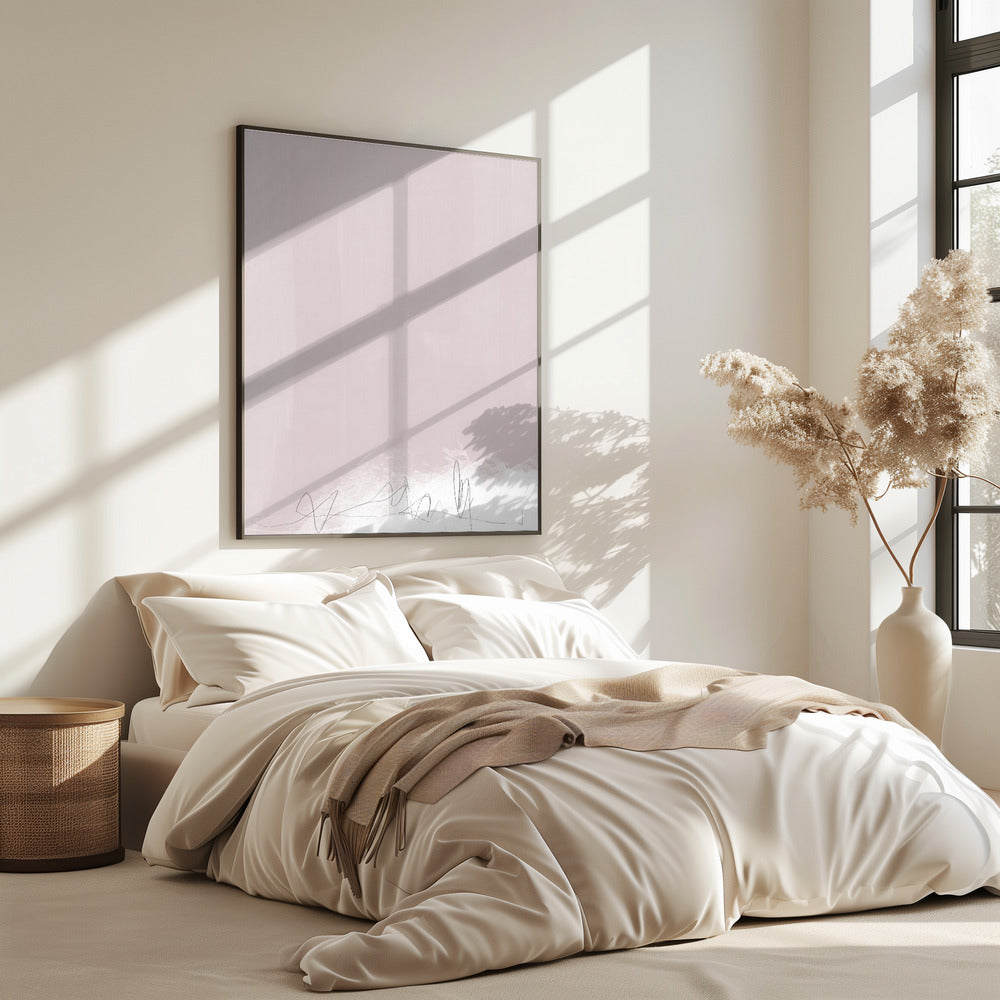 Fluisteringen in zacht beige | Poster