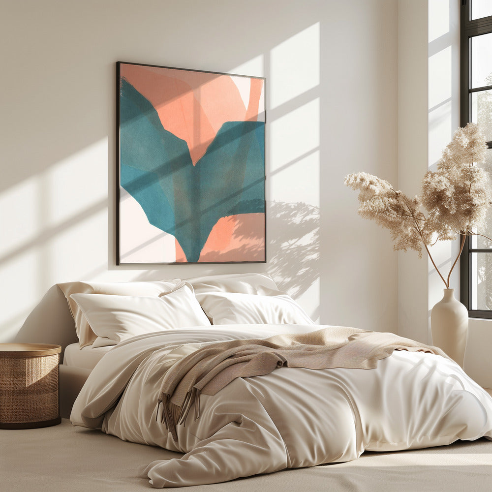 Abstract gedompeld landschap 1 | Poster