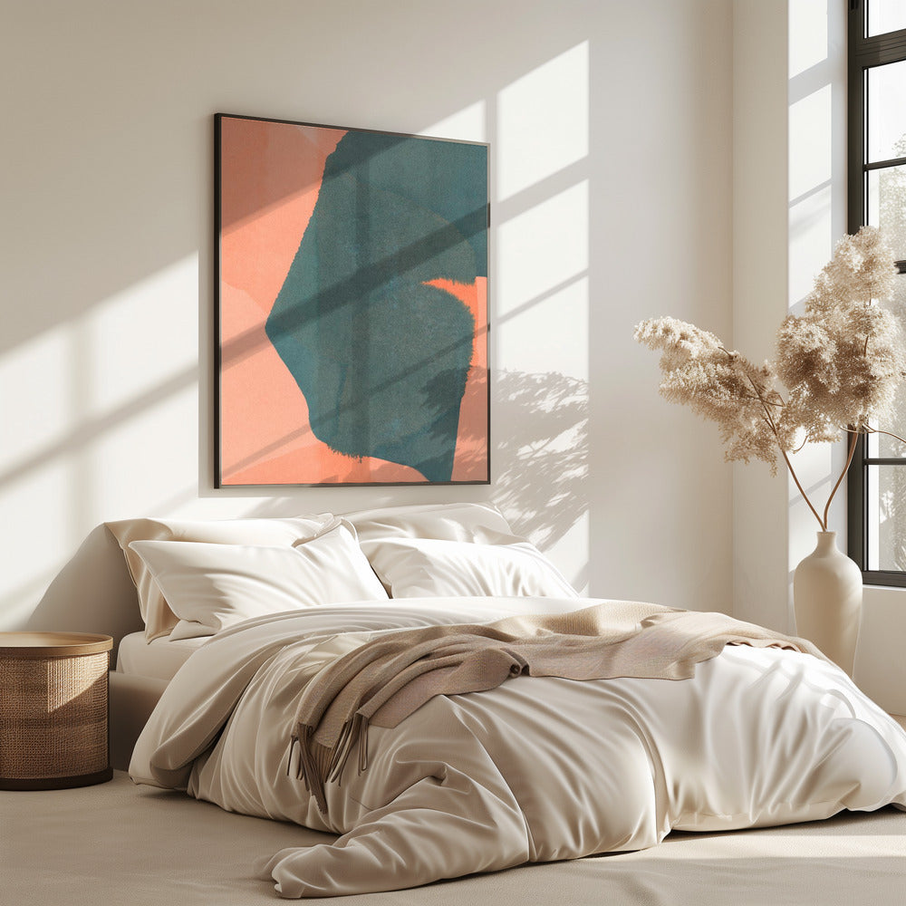 Abstract gedompeld landschap 2 | Poster