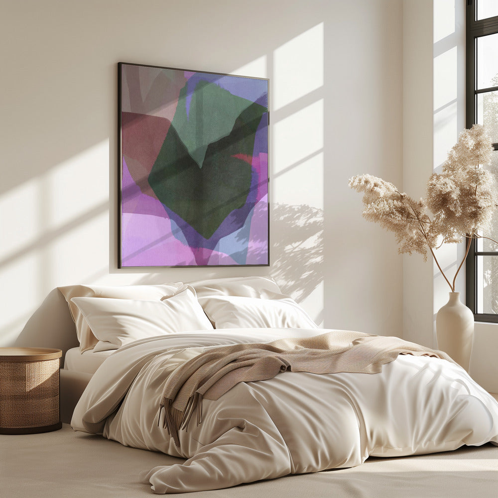Abstract gedompeld landschap 5 | Poster