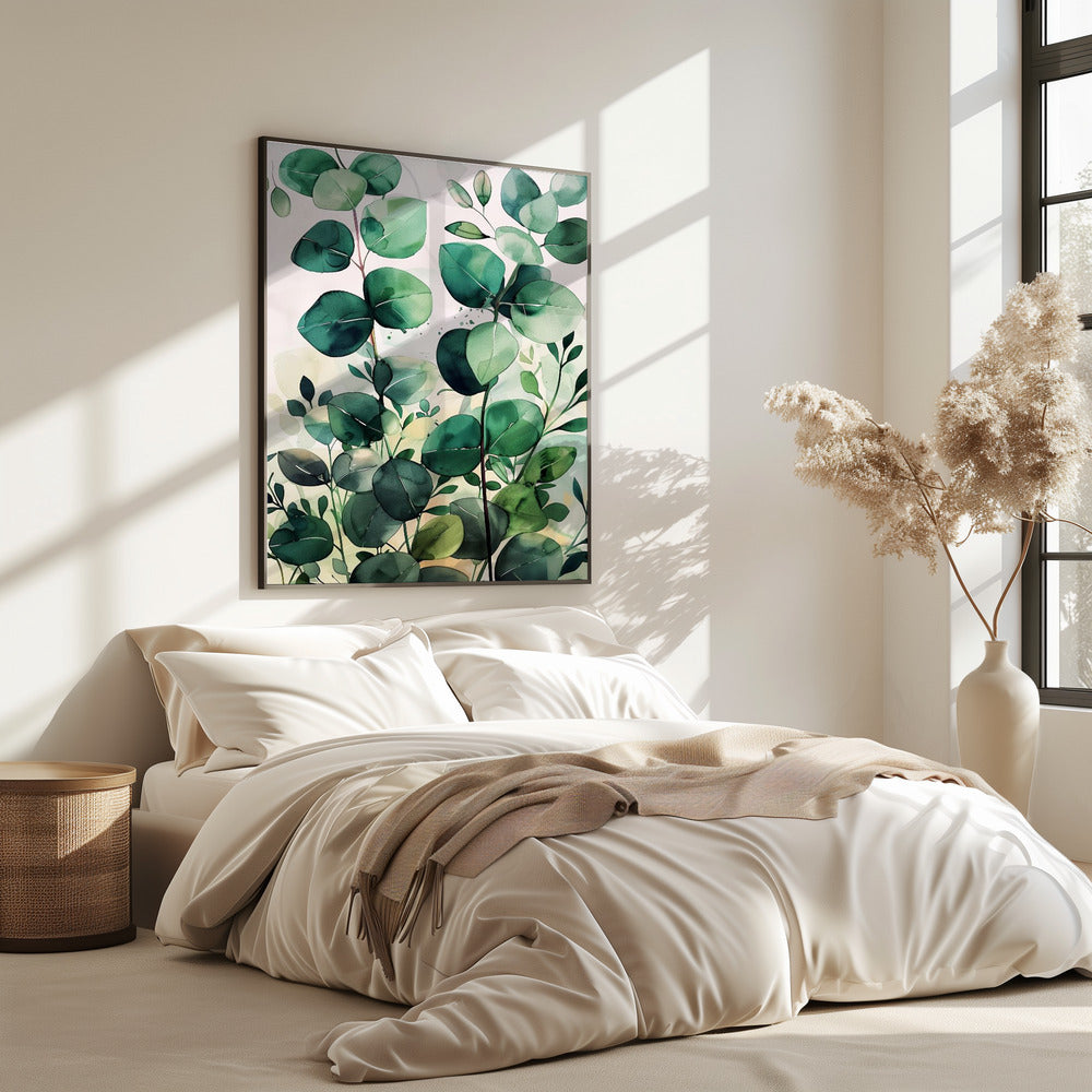 Natuurbloemen en bladeren aquarelkunst (5) | Poster