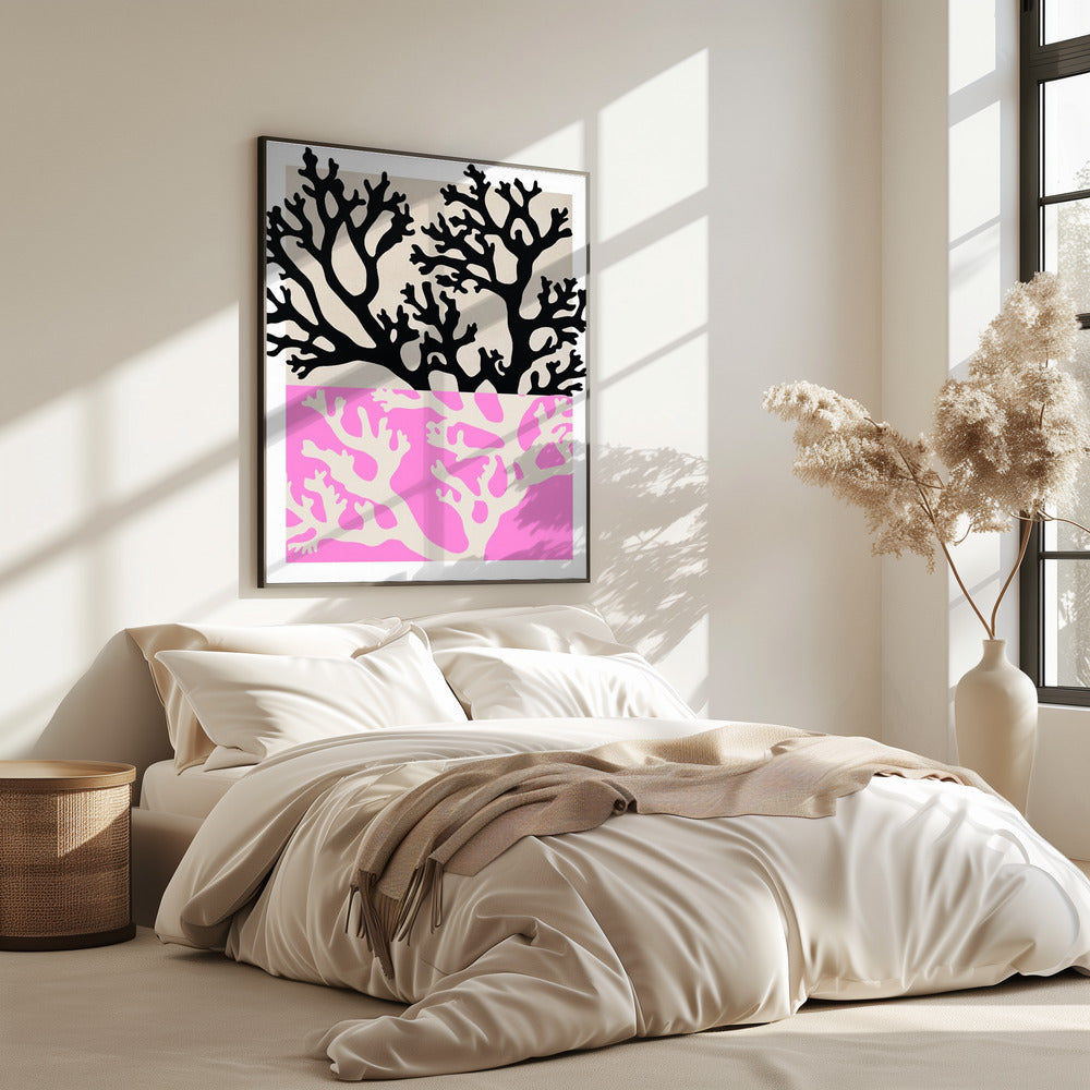 Dubbele koraalsilhouetten | Poster