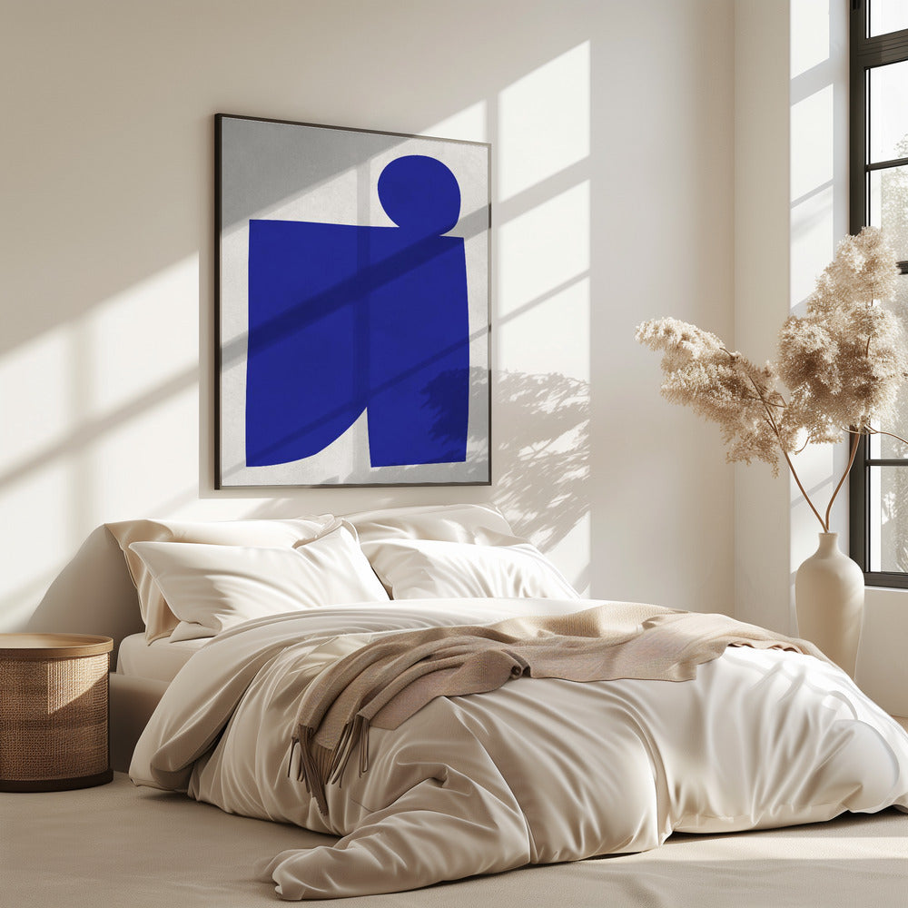 Blauw-witte kunst 1 | Poster