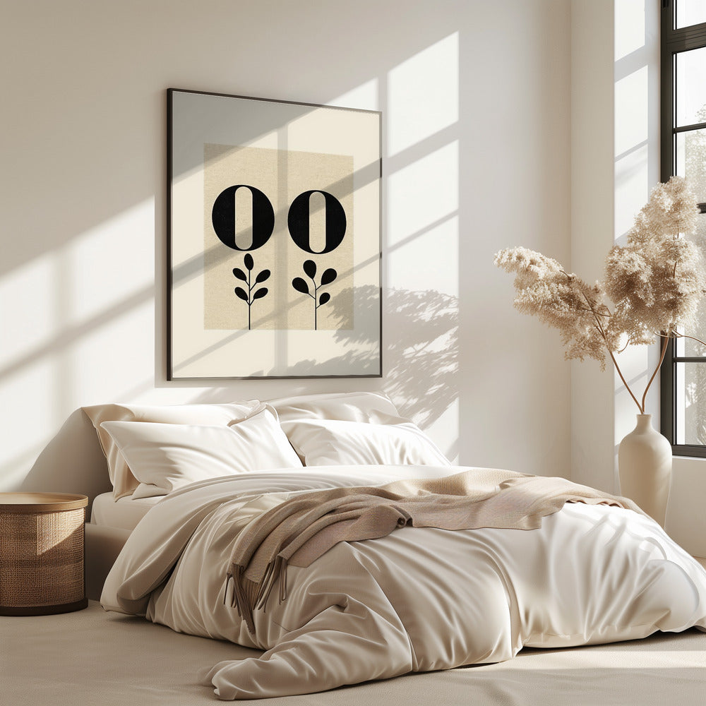 Bloemen typografie | Poster