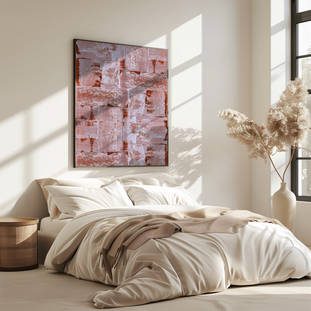 Cinnaber Zachte Lijnen Textuur Nr. 2 Print | Poster