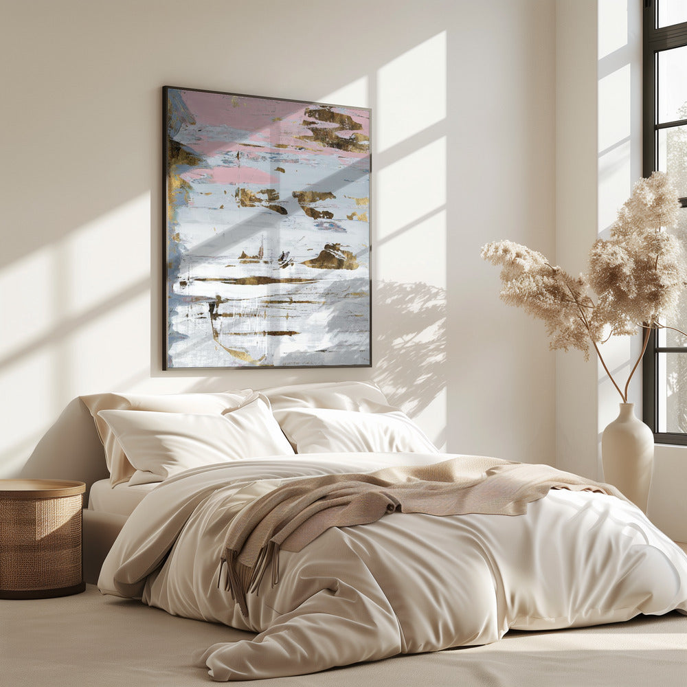 Abstract Zachte Witten 2 | Poster