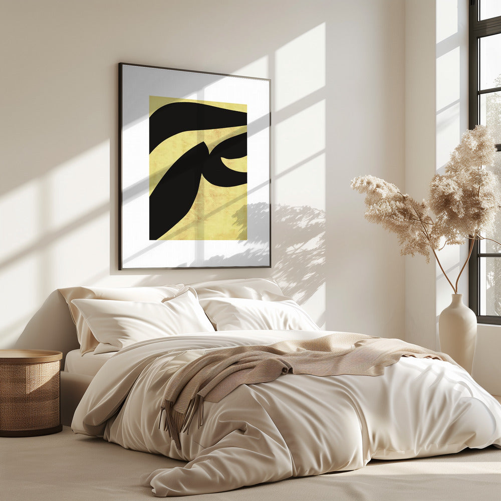 Abstracte zwarte vormen print nr. 1 | Poster