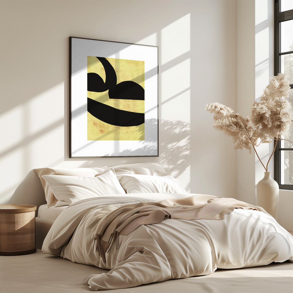 Abstracte zwarte vormen print nr. 2 | Poster