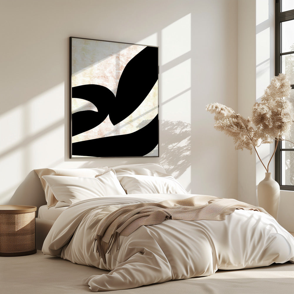 Abstracte zwarte vormen print nr. 3 | Poster