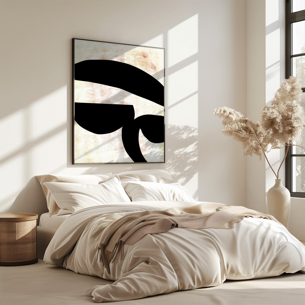 Abstracte zwarte vormen print nr. 4 | Poster