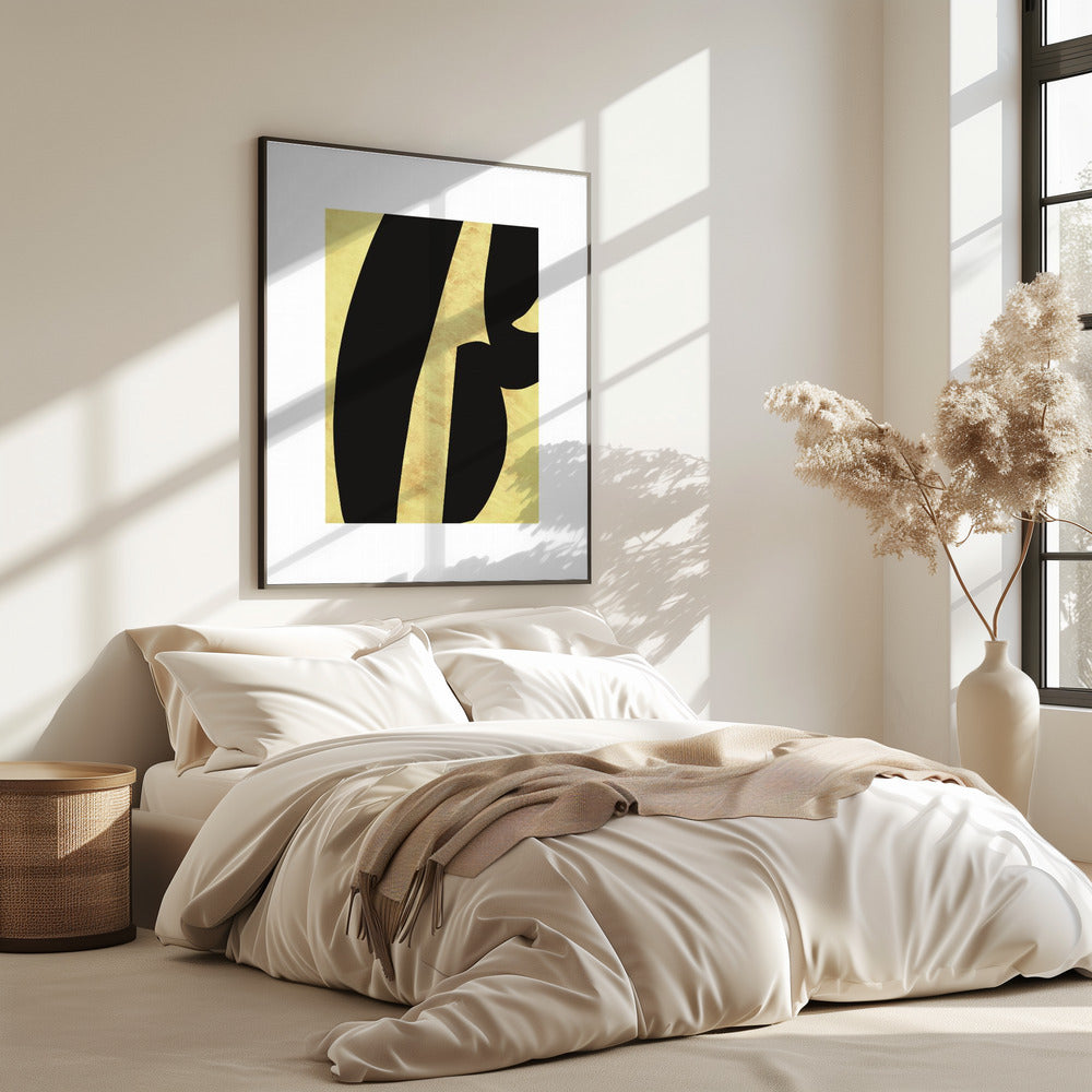 Abstracte zwarte vormen print nr. 5 | Poster