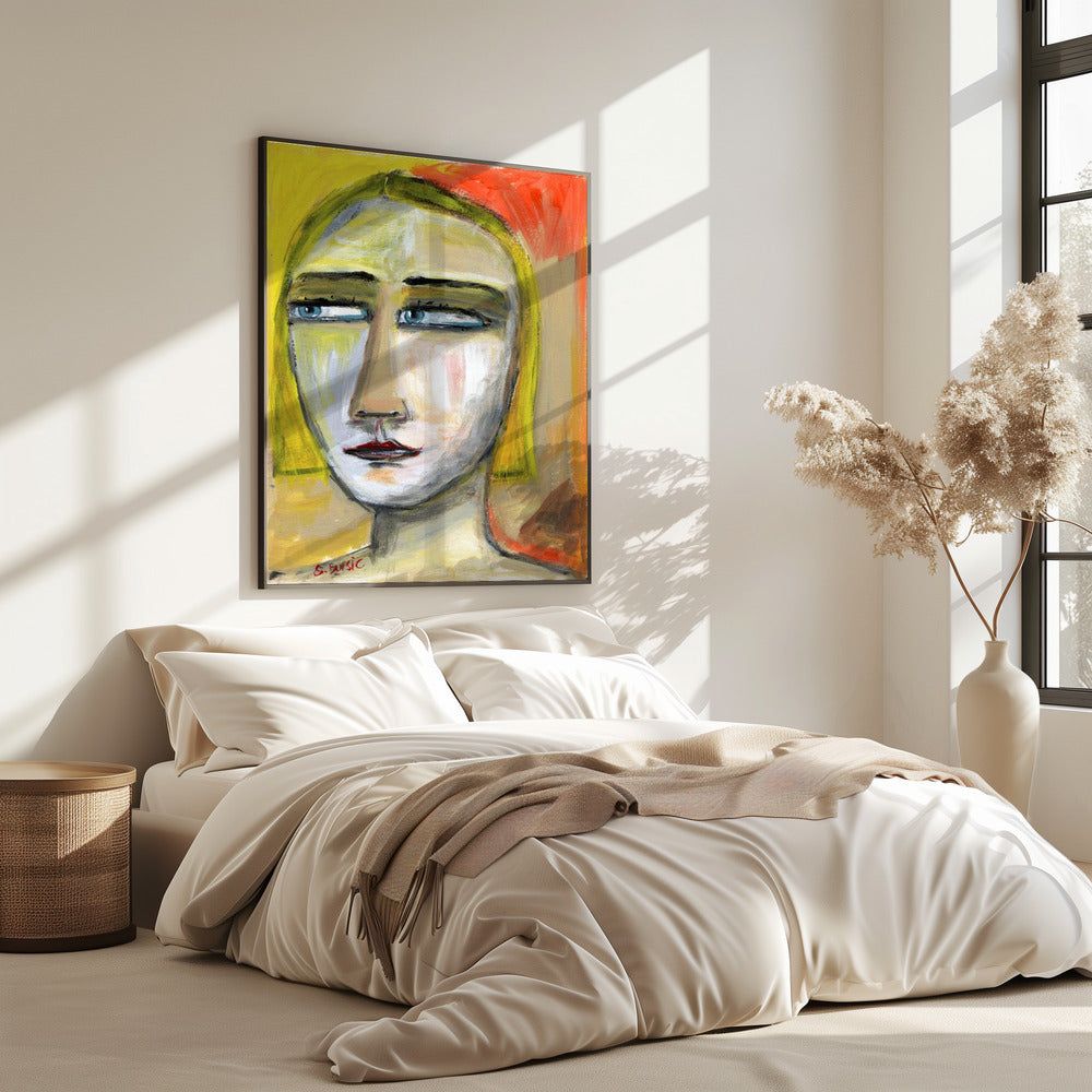 Dame met vernauwde ogen | Poster