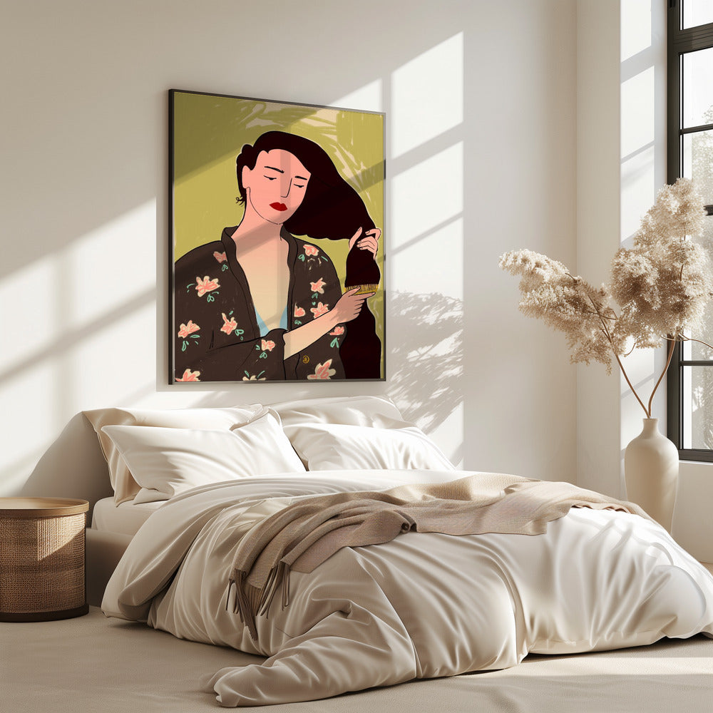 Vrouw met lang haar | Poster