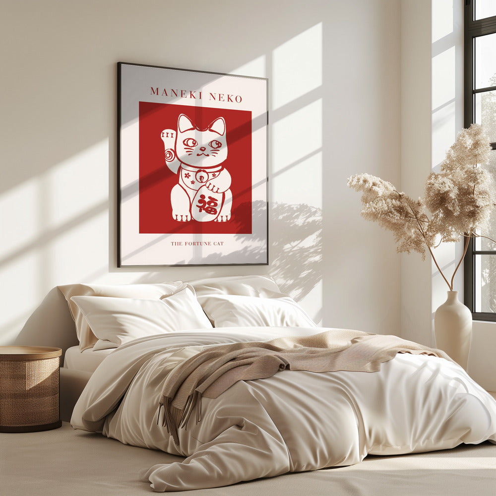 Maneki-Neko Kat Rood | Poster