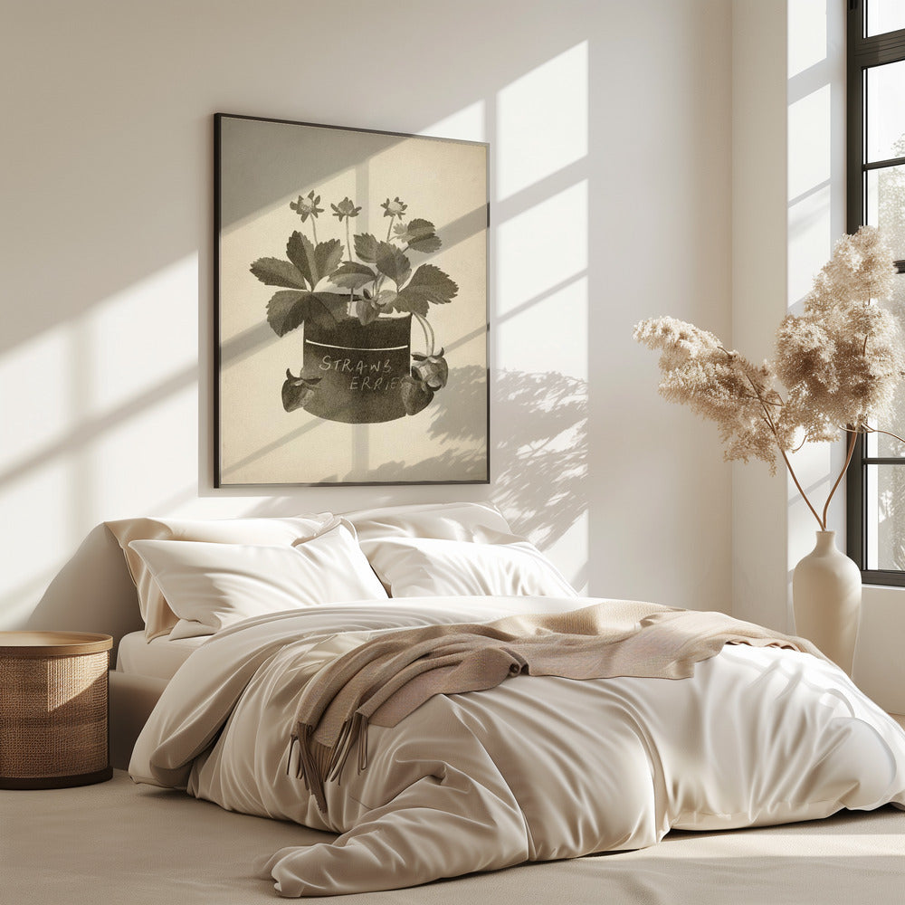 Vintage aardbeienplant | Poster