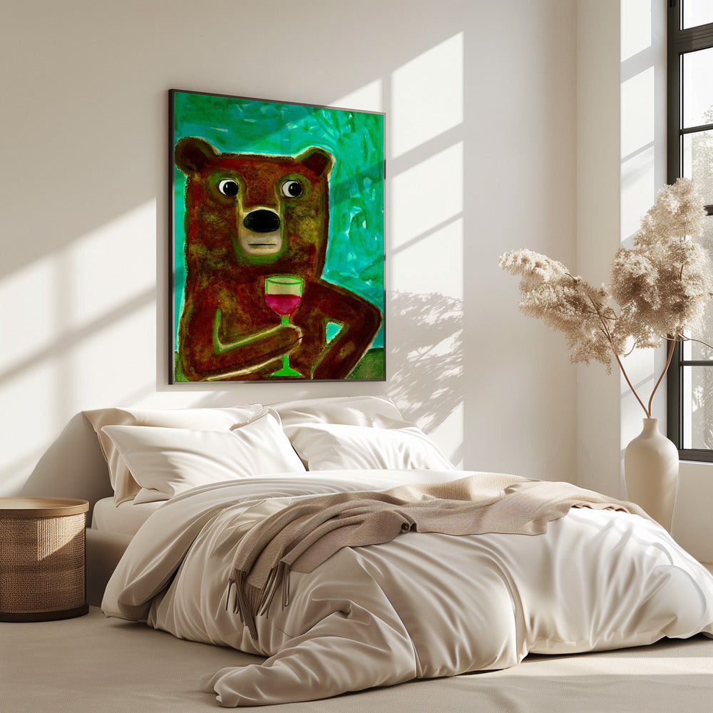 Meneer Beer aan de balie | Poster