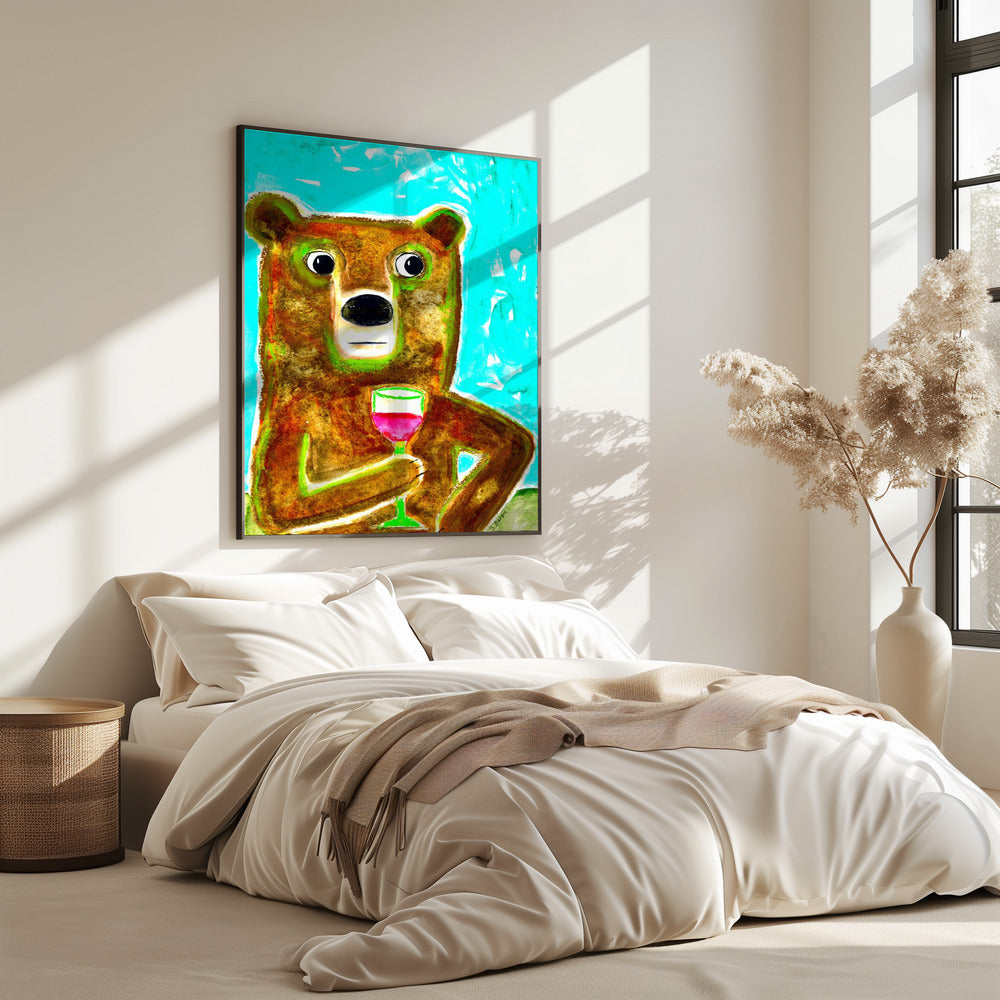 Meneer Beer aan de balie | Poster