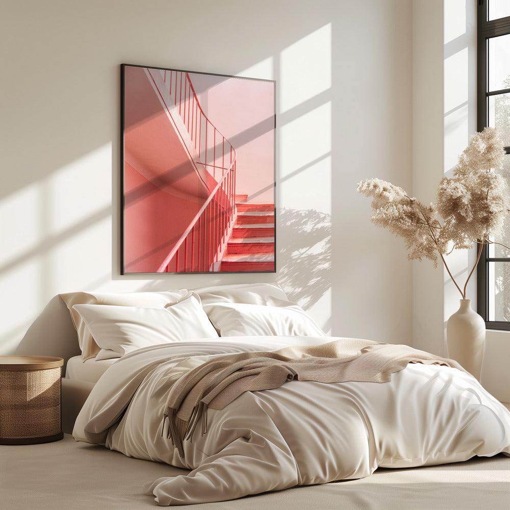Pink Steps Cannes | Architectural Minimalism | Poster