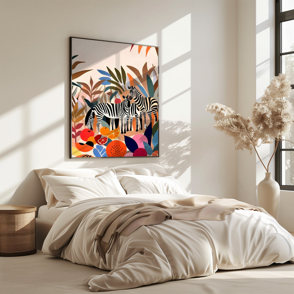 Drie zebra's | Poster