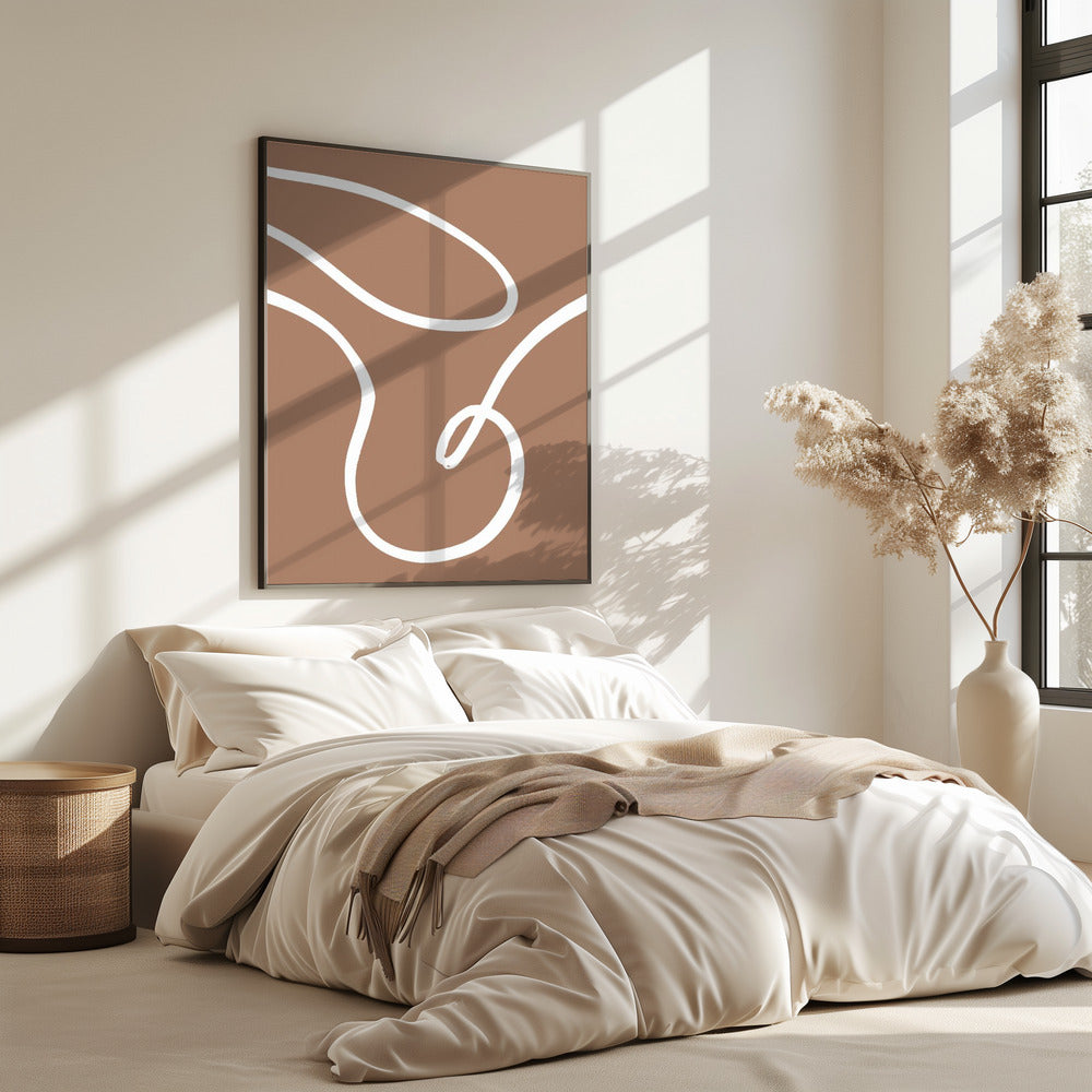 Lijnen Mocha 2 | Poster