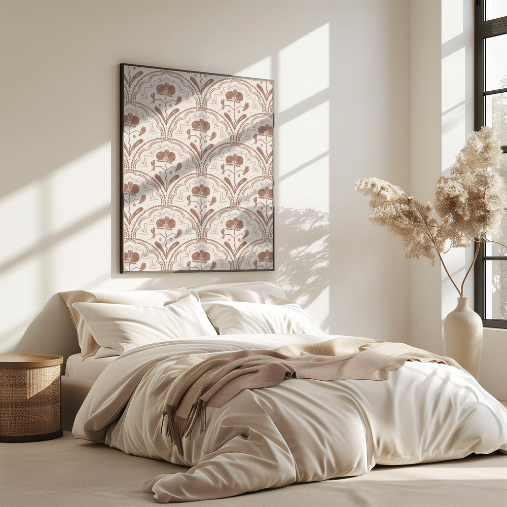 Boho Orchid Tiles Pattern | Poster