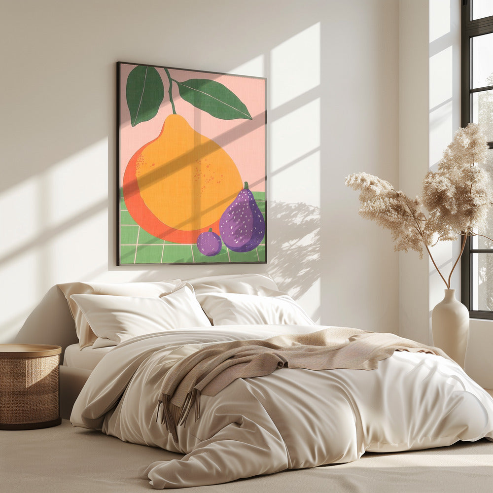 Fruit Illustration Pear and Figs | Poster